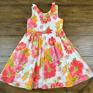 Janie and Jack Pink Floral Spring Summer Dress